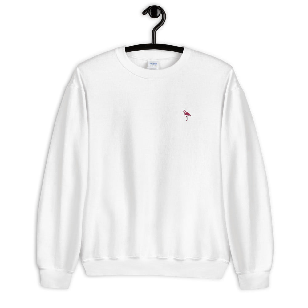 Pink Flamingo Embroidered Unisex Jumper