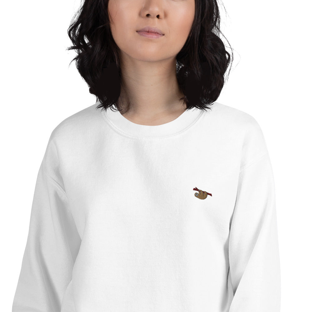 Sloth Embroidered Unisex Jumper