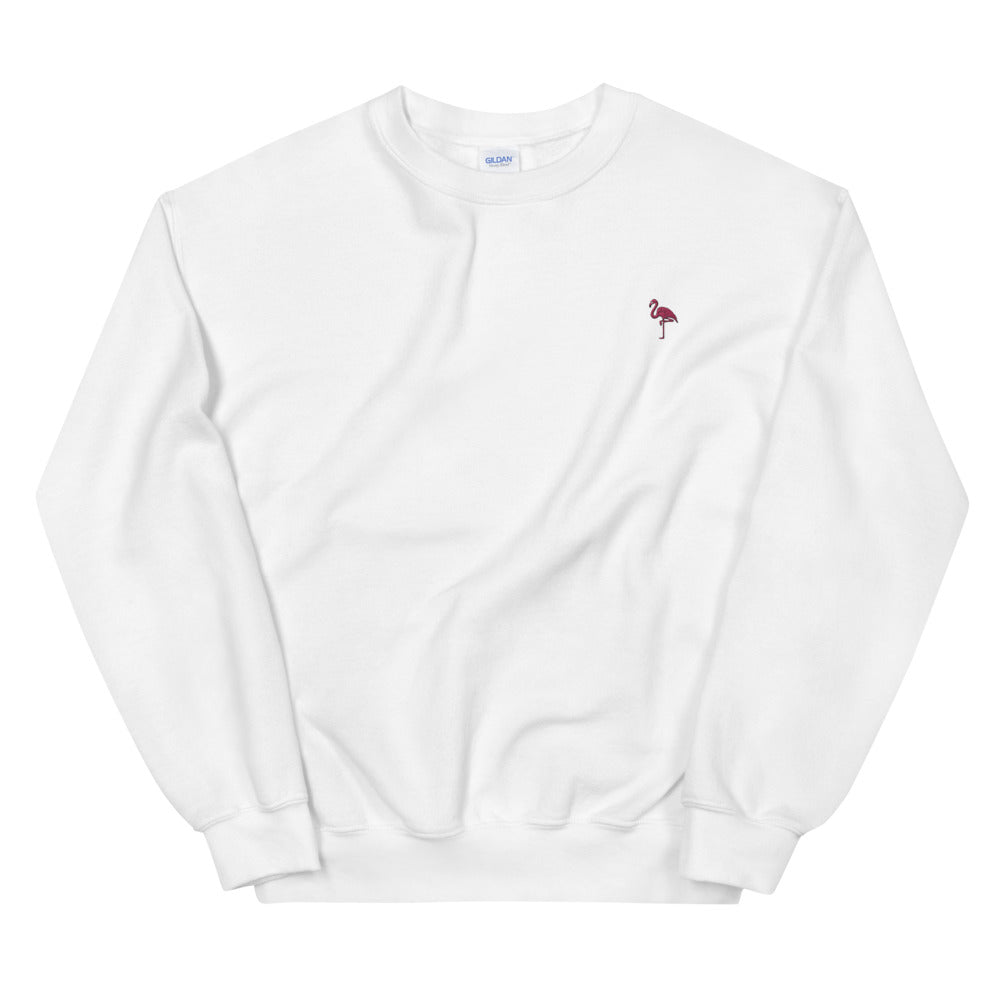 Pink Flamingo Embroidered Unisex Jumper