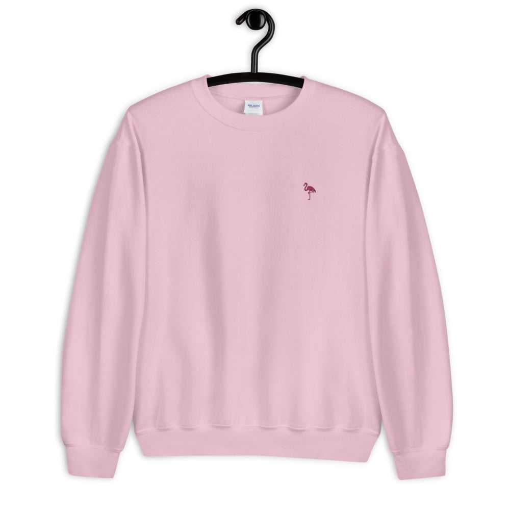 Pink Flamingo Embroidered Unisex Jumper