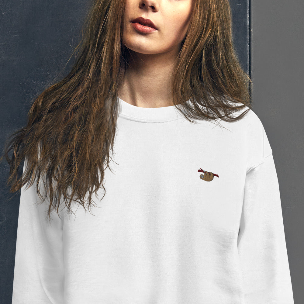 Sloth Embroidered Unisex Jumper