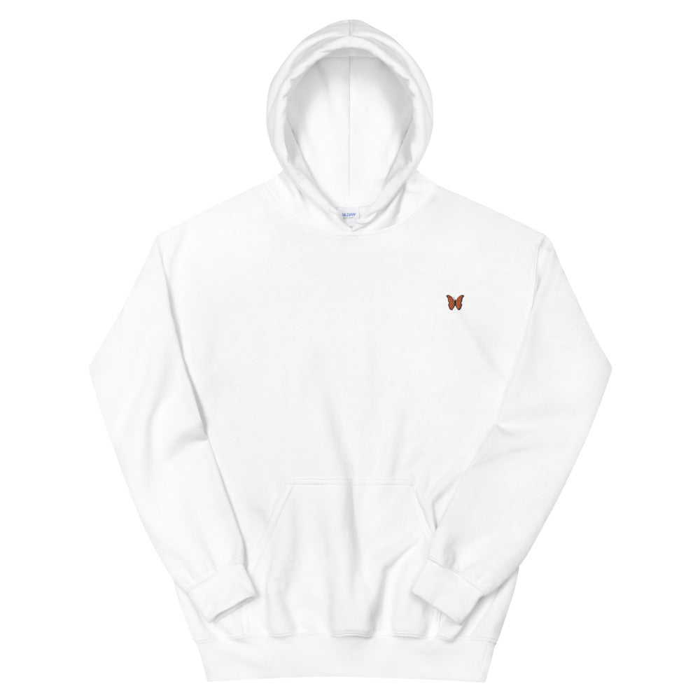 Black hoodie with orange 2025 butterfly