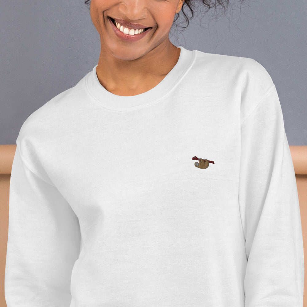 Sloth Embroidered Unisex Jumper