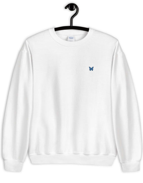 Blue Butterfly Embroidered Jumper
