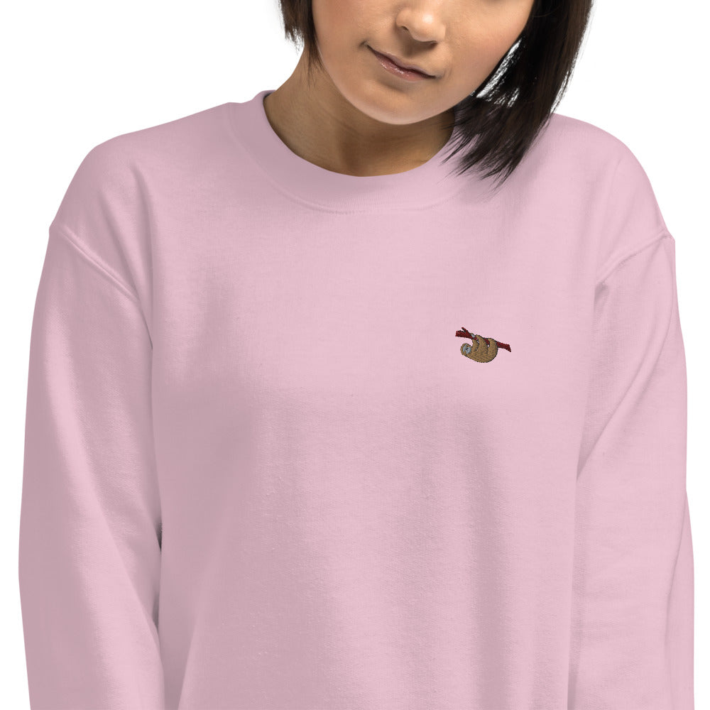 Sloth Embroidered Unisex Jumper