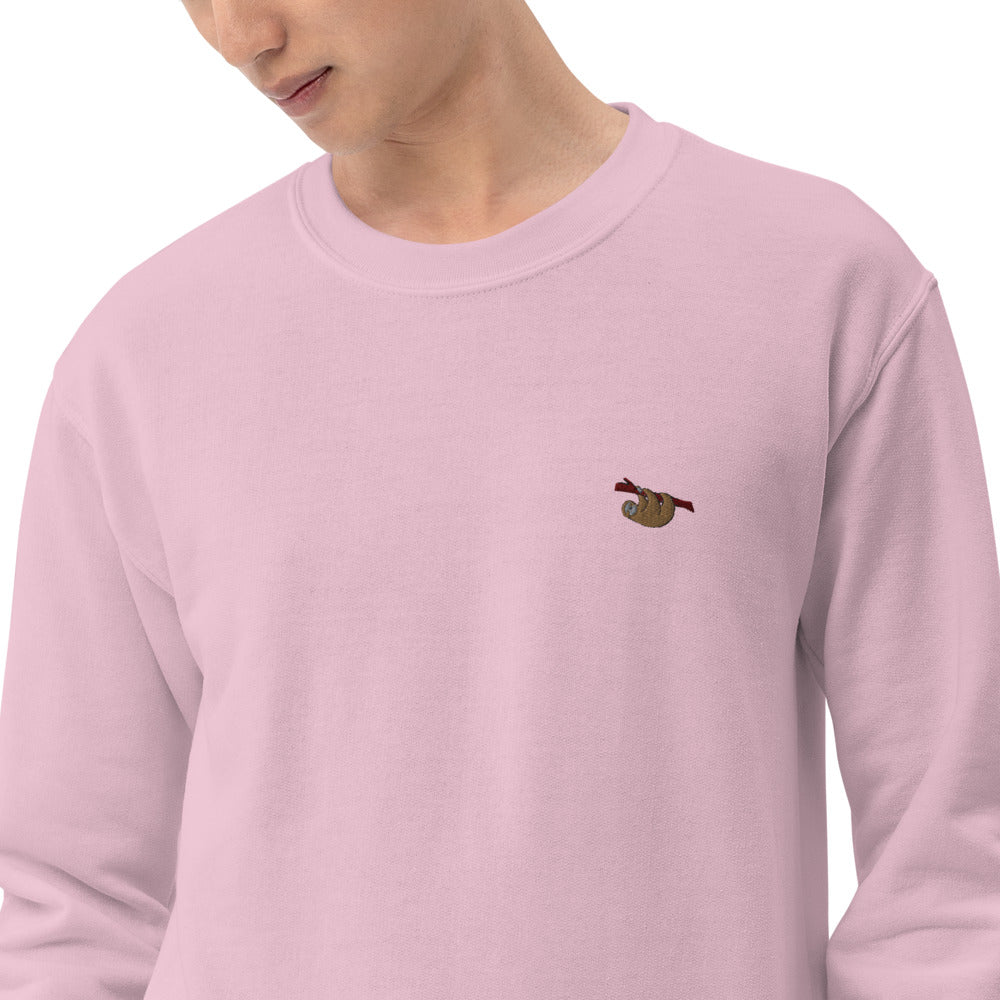 Sloth Embroidered Unisex Jumper