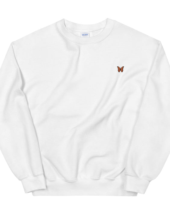 Orange Butterfly Embroidered Jumper